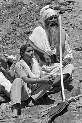 Sadhu and Daughter--Amarnath
