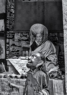 Hemis Rinpoche Oversees Cham Performers-Ladakh Ladakh