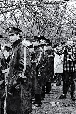 Unhappy NYC Police at 1969 Protest-USA