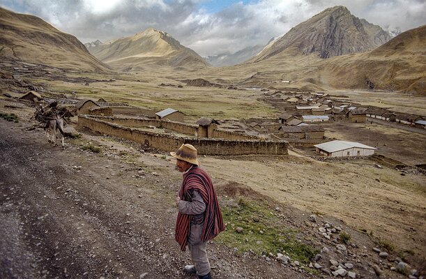 Campesino Heading Home Peru
