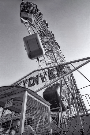 Coney Island Ticketaker and Ferris Wheel-USA