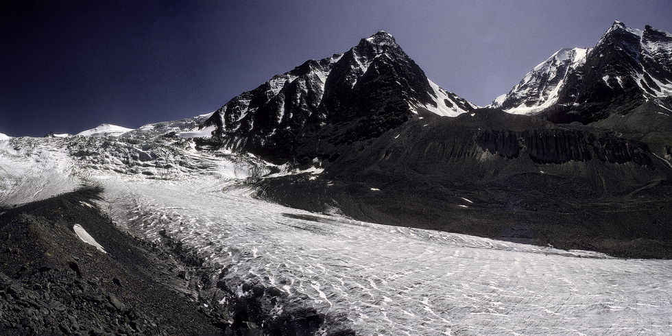 Shinkun Glacier and Massif Panorama -Zanskar, Ladakh, India